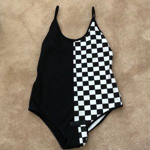 Checkered bodysuit